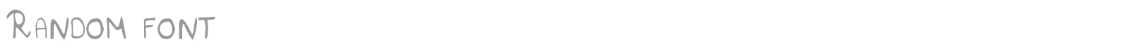 Random font font preview